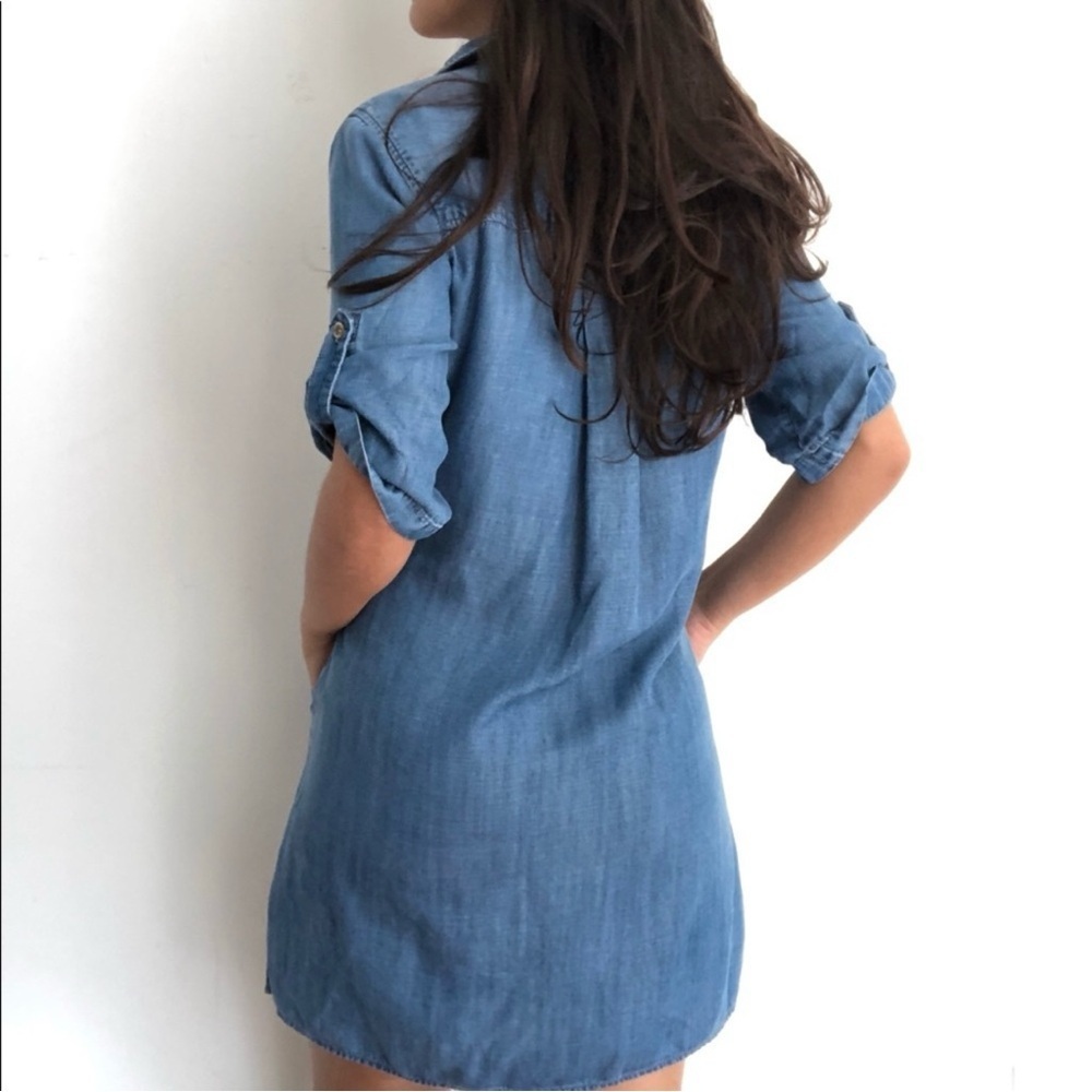Anthropologie Cloth And Stone Tencel Mini Dress - Picture 2 of 8